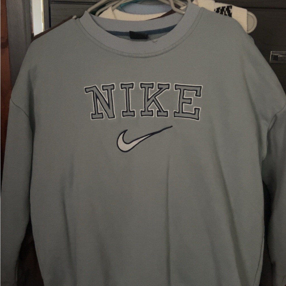 Nike Gray Crewneck Sweater Athletic Style